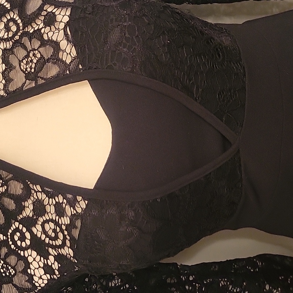 Womens Black Lace Keyhole Bodycon Midi Small Stylewe Dress. NWT - Picture 7 of 12